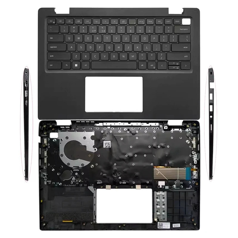 แล็ปท็อปใหม่ US แป้นพิมพ์สําหรับ DELL Latitude 3420 E3420 04PX9K Palmrest ฝาครอบด้านบนแป้นพิมพ์ฐาน Top Shell สีดํา
