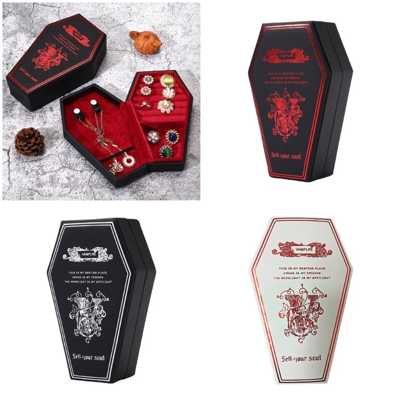 Coonn Unique Coffin Design Jewelry Organizers สําหรับตกแต่งบ้านและที่เก็บแหวน