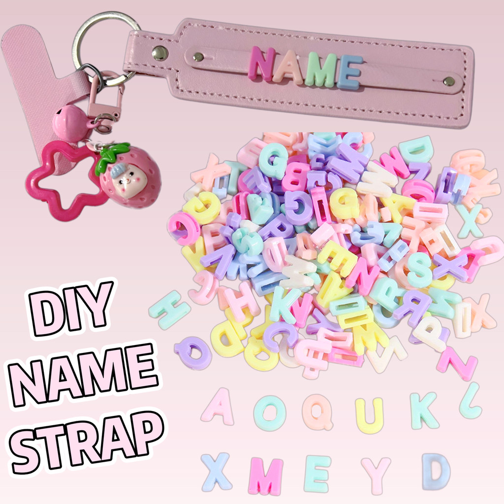 Marcoon DIY ตัวอักษรตัวอักษรรูปร่างลูกปัดสําหรับเครื่องประดับทําสร้อยข้อมือสร้อยคอ Key Chains เชือกผูกรองเท้าหัตถกรรม Party Decor