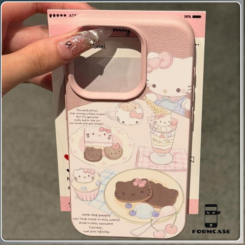 แอปเปิ้ลโทรศัพท์ ชาเที่ยงของเฮลโลคิตตี้ for iPhone เคสไอโฟน 13 12 11 PRO MAX X XS MAX 16 15 14 XR 7/8PLUS จัดส่งจากประเท