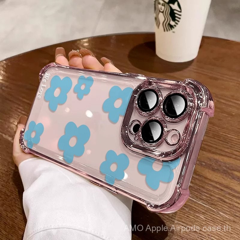 3 In1 ดอกไม้สีฟ้าสําหรับ realme 14 5G Realme 13 Pro 11pro + 14pro14pro + 9pro 9pro + 8 4g เคสโทรศัพท