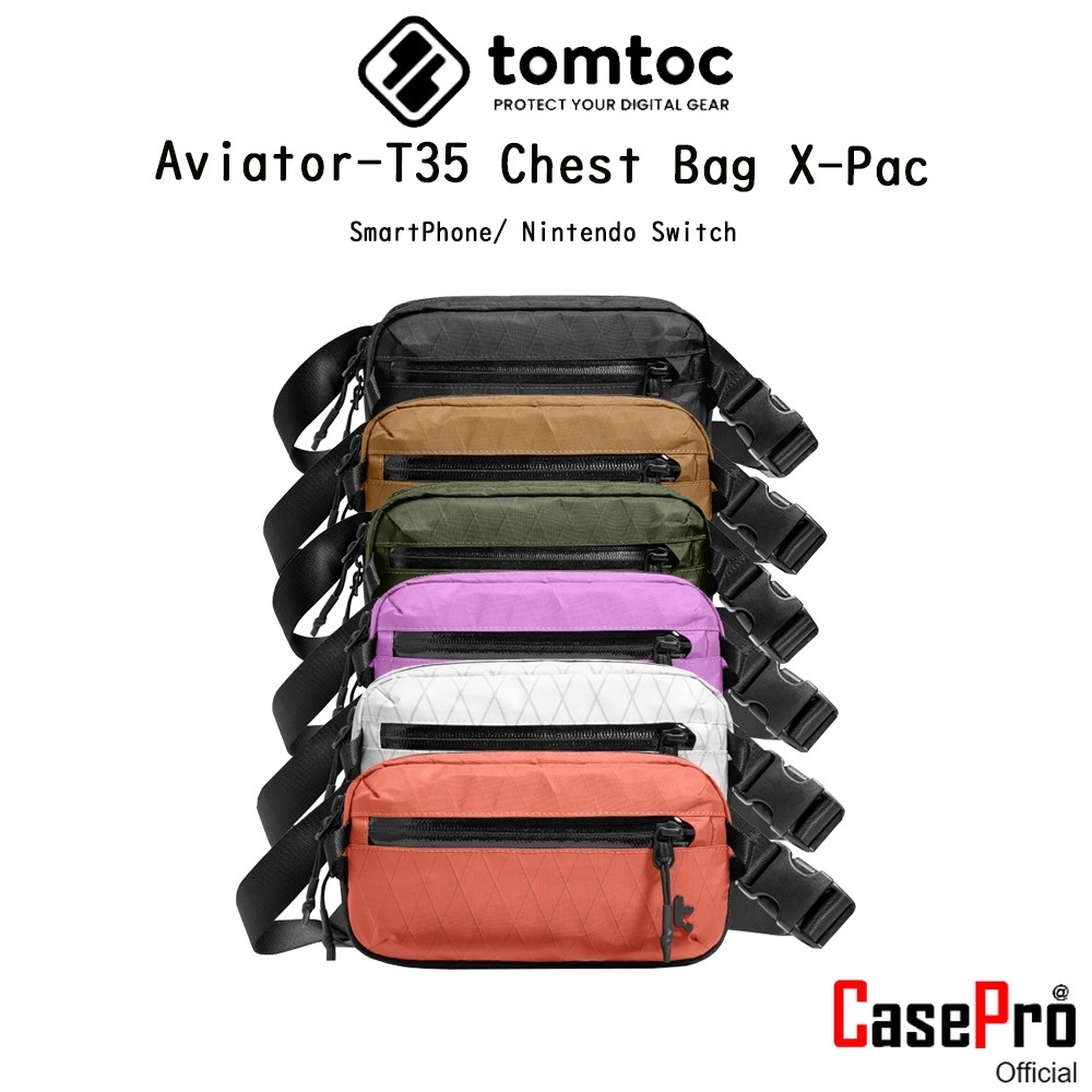 TOMTOC Aviator-T35 Chest Bag X-Pac กระเป๋าคาดอกเกรดพรีเมี่ยมจากอเมริกา สำหรับ SmartPhone/ Nintendo S