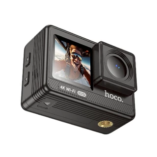 กล้องแอคชั่น Hoco DV102 จอคู่ ชัดระดับ 4K 60fps EIS มีระบบกันสั่น WiFi กันน้ำ 30M มุมมอง 150 องศา