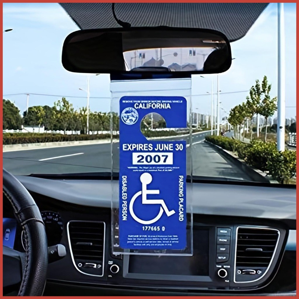 ความพิการ Placard ผู้ถือสําหรับรถยนต์รถแขวนสําหรับ Handicap Placard แขนป้องกันป้าย Protector สําหรับ