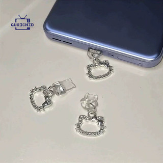 โทรศัพท์ปลั๊กฝุ่นจี้ยโลหะปลั๊กฝุ่นสําหรับประเภท C ชาร์จพอร์ต Protector USB C พอร์ต Anti Dust Stopper หมวกสมาร์ทโฟนอุปกรณ