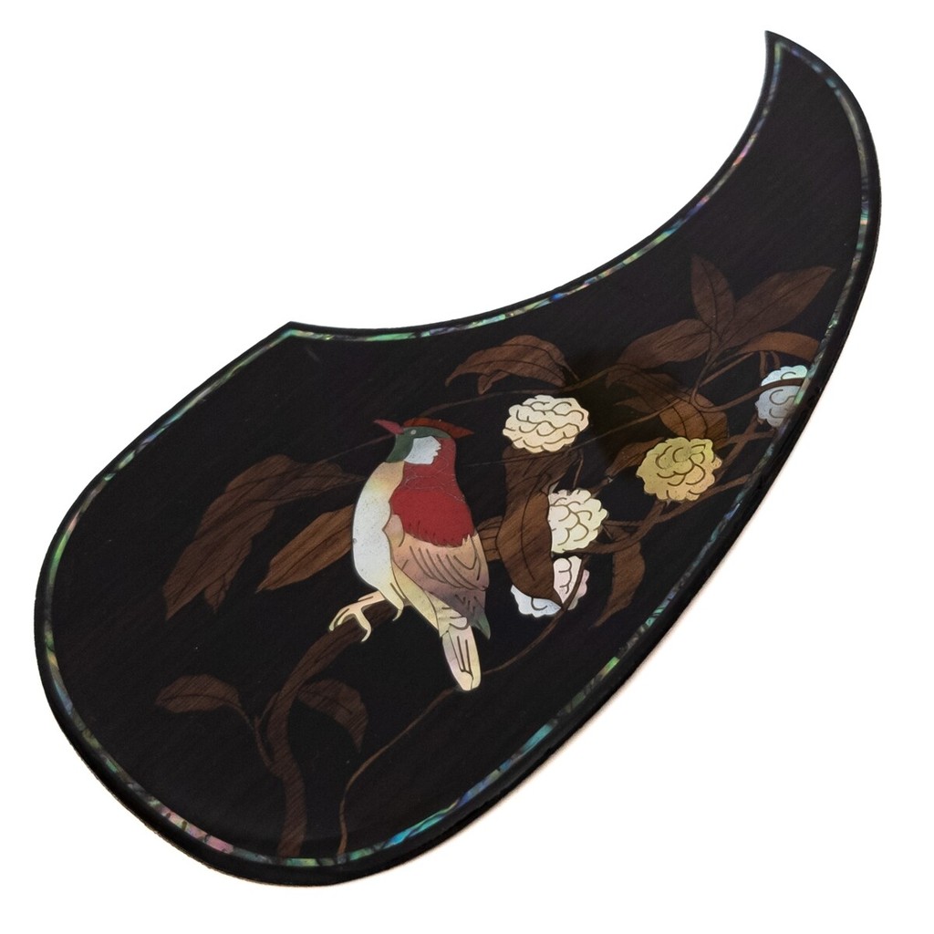 Martin D45 Acoustic Guitar Pickguard ไม้เนื้อแข็งนกฝังหอยเป๋าฮื้อ