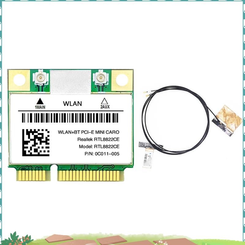 การ์ด WiFi Super RTL8822CE + เสาอากาศ 1200Mbps รองรับแล็ปท็อป/พีซี 10/11