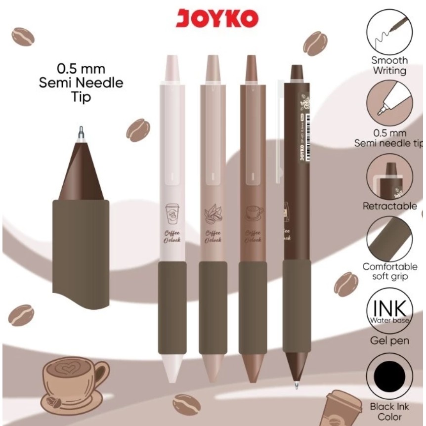 Joyko GP-413 Coffee Oclock Gel Pen 0.5 mm