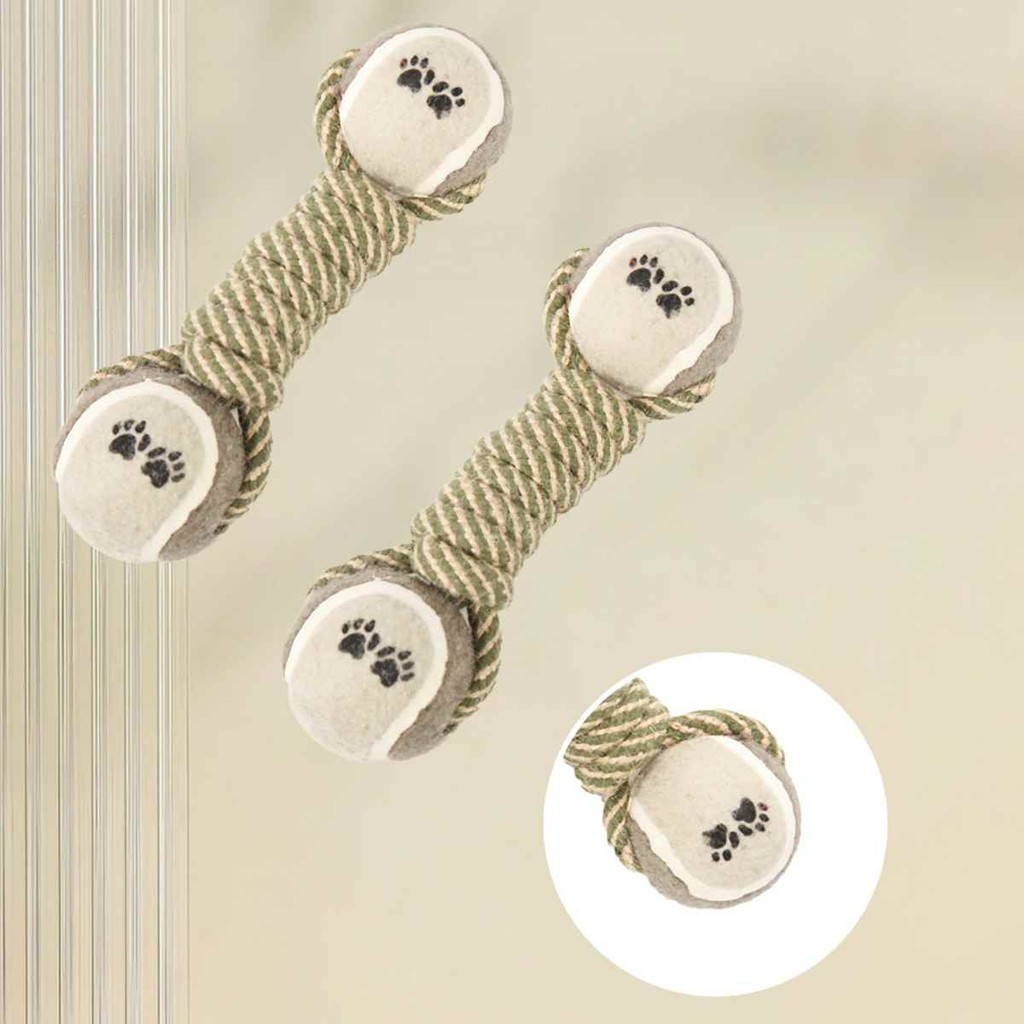 เชือกเทนนิส 2 หัว เชือกของเล่นสําหรับ DOGS TO CLEAN TEETH - VA888