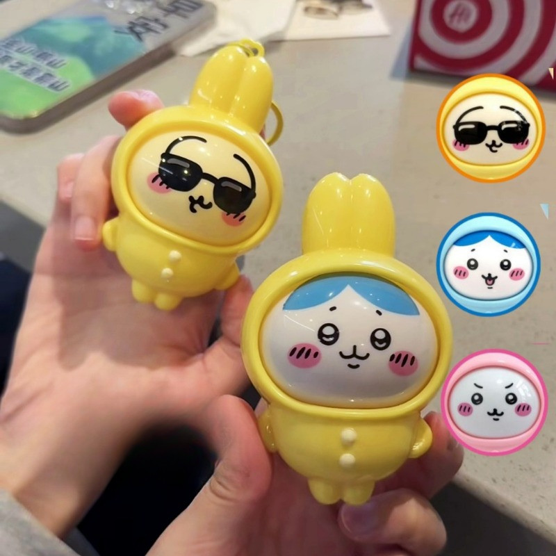 Kawaii Chikawa Face เปลี่ยนจี้การ์ตูน Usagi Hachiware Decompression ของเล่นน่ารักการ์ตูนพวงกุญแจของขวัญ - รูปที่ 5