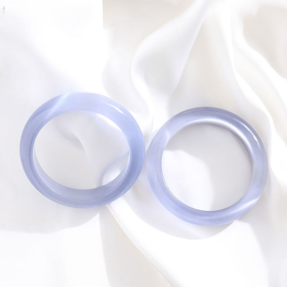 Match Bracelet สร้อยข้อมือโอปอล Haze Blue Silver Grey Crystal Ice Transparent Lychee Frozen High-End