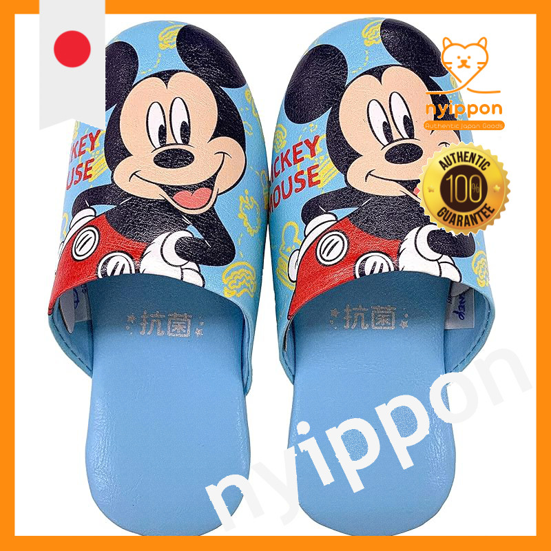 [Disney] Mickey Mouse Cute Comfortable Easy to Walk [Nippon Slipper] Stylish [Character] Blue 18cm-2
