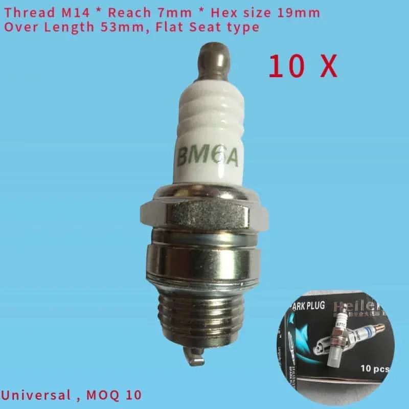 10 X BM6A SPARK PLUG L6 M7 WSR6F CJ8 L7TC BPMR7 สําหรับ STIHL OLEO-MAC EFCO ECHO SHINDAIWA ROBIN MIT