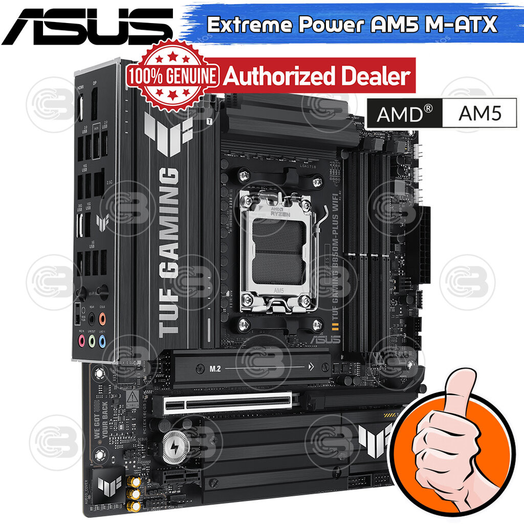 [CoolBlasterThai] ASUS MAINBOARD TUF GAMING B850M-PLUS WIFI AMD SOCKET AM5 DDR5 M-ATX ประกัน 3 ปี
