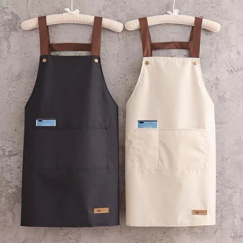 ผ้ากันเปื้อน Apron ผ้าระบายสวมสบายไม่ร้อน กันน้ำ กันมัน ครัวเรือน ราคาถูก พร้อมส่ง COD