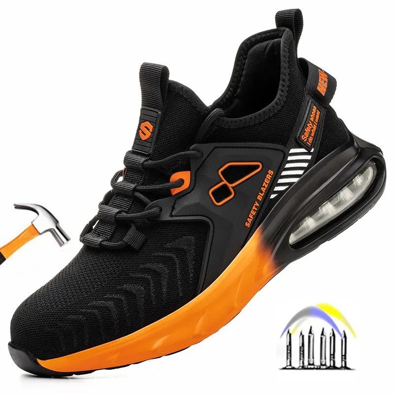 ป้องกันการเจาะแสงทําลายรองเท้าสําหรับผู้ชายรองเท้าเบาะลมที่สะดวกสบายสําหรับทํางานผู้ชายรองเท้าป้องกั