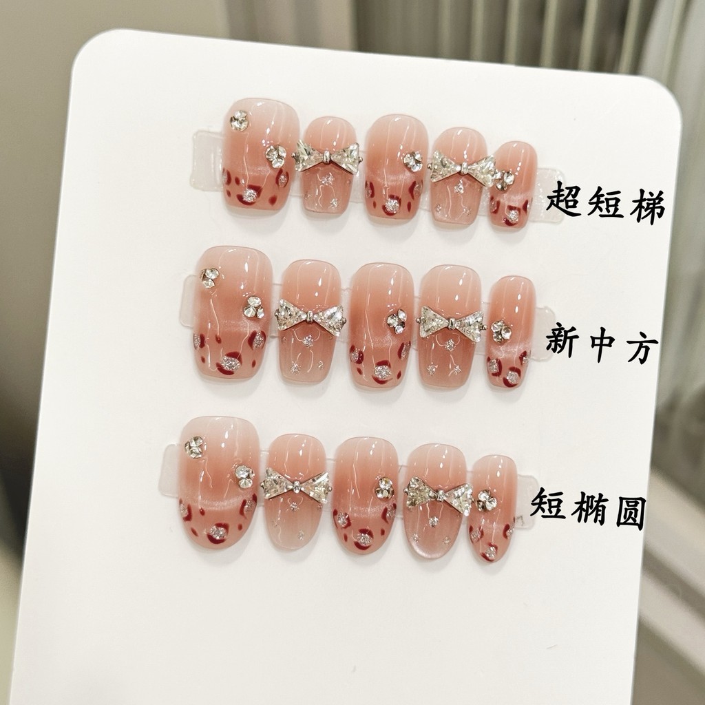 HANDMADE + กาวฟรีArtificial Nail Leopard Print Daughter รูปที่ 5