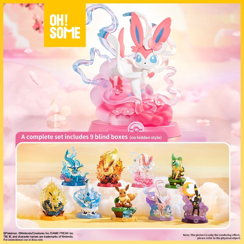 SUNMORNING OHSOME - Funism Pokemon Adventure Eevee Series Blind Box (1/9) - Mystery Gacha Figure Col