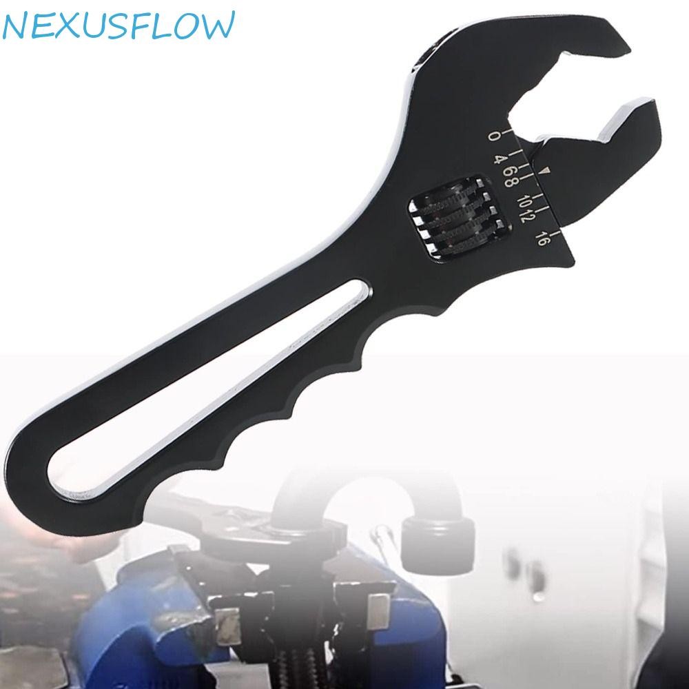 NEXUSFLOW ประแจเลื่อน,อลูมิเนียมน้ําหนักเบา AN ท่อ FITTING Spanner, สวมใส่คู่มือ 3AN-16AN สีแดง/สีฟ้า/สีดําน้ํามันท่อ End Fitting Spanner DIY