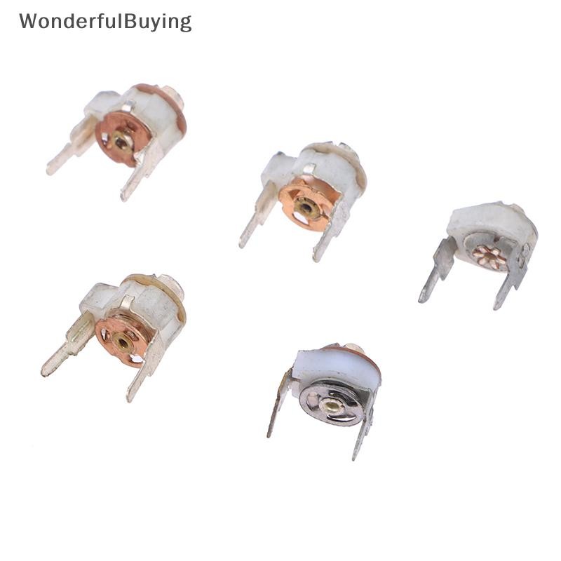 WBTH 5PCS 5 มม.เซรามิคTrimmer CapacitปรับCapacitor TrimmerตัวแปรเซรามิคCapacitor 3PF 5PF 10PF 20PF 3