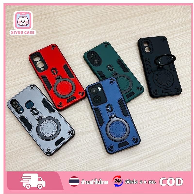 เคสกันกระแทก 2in1 พร้อมขาตั้ง งานสวยหรูหรา สำหรับoppo A3 A3X A5s A15 A16 17 A18 A53 A54 A57 A58 A79 