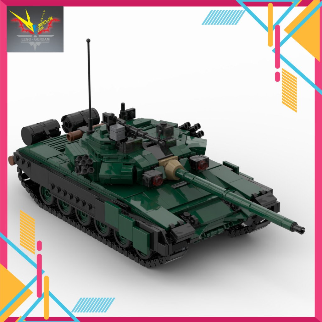 Moc Army Military Tank T90A Camo Assembly Toy