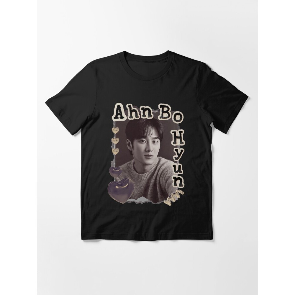 Kaos Ahn Bo-hyun Korean Drama Actor Scrapbook Collage Cozy Y2K Vintage Design Essential T-ShirtCotto