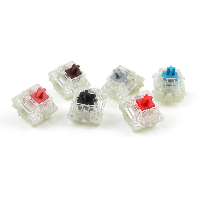Original MX Mechanical Keyboard Switch Silver Red Black Blue Brown Axis Shaft Switch 3-pin Clear RGB