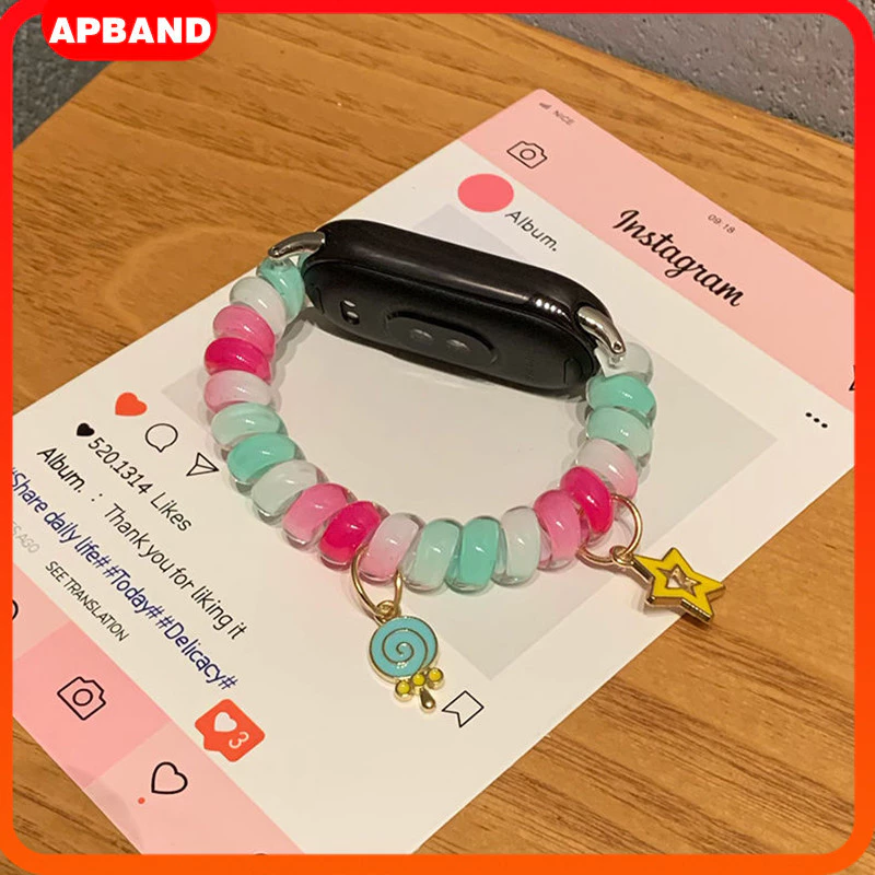 สายรัดยืดหยุ่น TPU for Smartwatch Xiaomi Mi Band 10 9 8 อุปกรณ์เสริมสร้อยข้อมือเข็มขัด for Miband 10 9 8 NFC