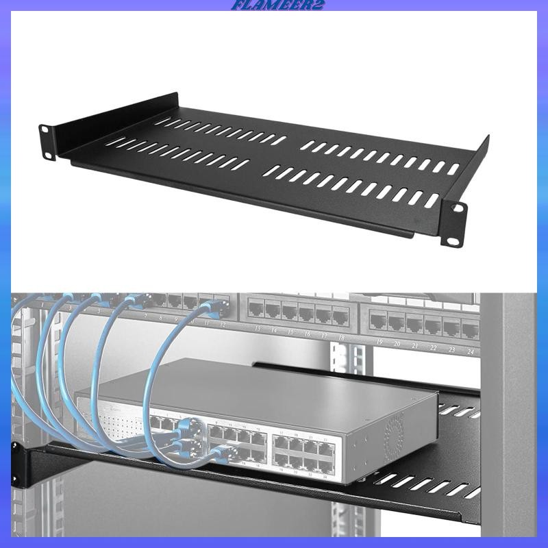 [Flameer2] 1U Rack Shelf Server Bracket คอมพิวเตอร์เครือข่ายเครื่องมือสําหรับ 19 "เครือข่าย Vented R