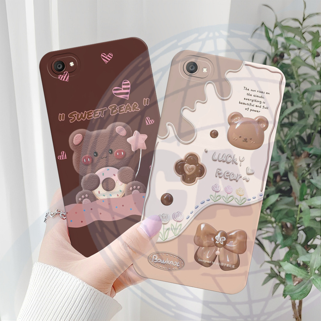 HP Vivo Y55s / Y55 / Y53 / Y55l Softcase - เคสโทรศัพท์ Bear Motif - เคสอินเทรนด์ล่าสุด