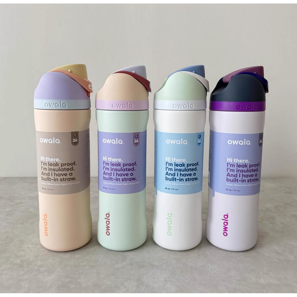 Owala ขวดสแตนเลส 24oz 32oz Freesip - ฉนวนสูญญากาศสําหรับรักษาน้ําแข็ง 24H