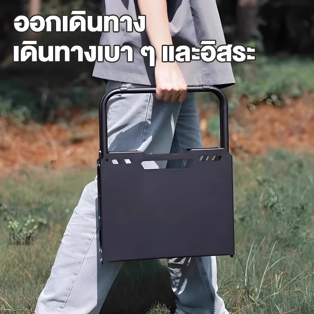 TANYE โต๊ะพับแคมป์ปิ้ง โต๊ะพับได้ เหล็กกล้าคาร์บอน แบบพกพา อลูมิเนียม กลางแจ้ง ในร่ม แคมป์ปิ้งปิกนิก พกพาสะดวก - รูปที่ 4