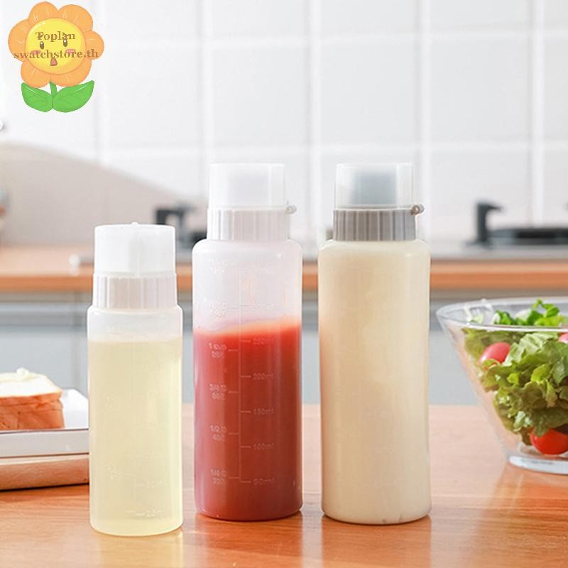 Toplan 1 PC 350/175ml 5 หลุมเครื่องปรุงรสบีบขวดซอสมะเขือเทศมัสตาร์ดบีบขวดซอส Dispenser Storage Jar อุปกรณ์ครัว TH ราคา ถูกที่สุด ดีลบีเคเค แกลเลอรีภาพที่ 3