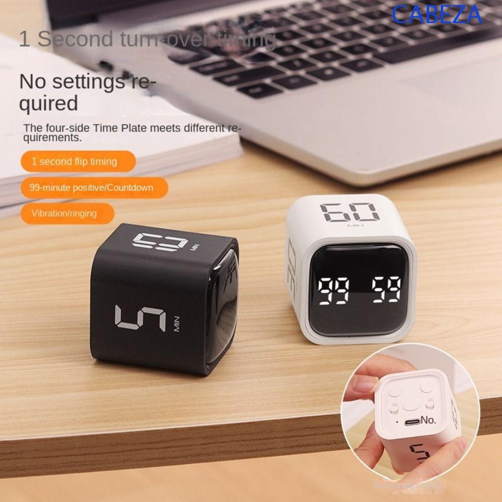 CABEZA Dual Modes Timer,ที่มีประสิทธิภาพDual Mode Gravity Sensorดิจิตอลจับเวลา,นาฬิกาปลุกขนาดเล็กUsb-cชาร์จLedจับเวลาห้องครัวเครื่องมือการจัดการเวลา
