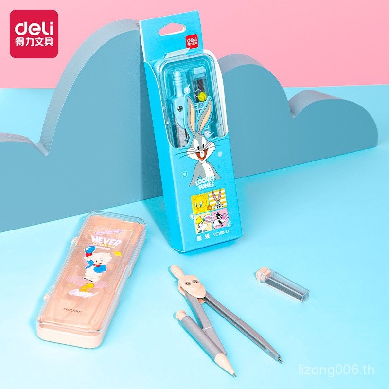 เข็มทิศ Fun Student Deli Series VC108-LT Design เข็มทิศเข็มทิศนักเรียนแบบพกพา Bugs Bunny Q7J8