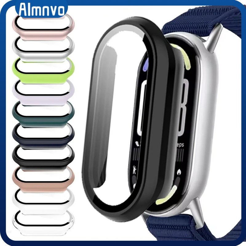 กรณีพีซีฟิล์มแก้วนิรภัยสำหรับ for Xiaomi Mi Band 10 /NFC เต็มรูปแบบป้องกันหน้าจอป้องกัน Gores อุปกรณ์เสริมสำหรับ