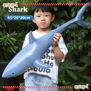COUPL Sealife Shark,ยางนุ่มที่เต็มไปด้วยจําลองสัตว์ทะเลตัวเลขการกระทํา,ฉลามขาวที่ดีขนาดใหญ่ PVC ของเล่นเพื่อการศึกษา Ocean Animal Simulation
