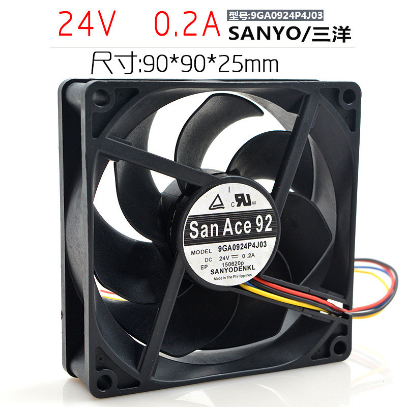 พัดลมระบายความร้อน SANYO/SANYO 9GA0924P4J03 24V 0.2A 9025 9 ซม.