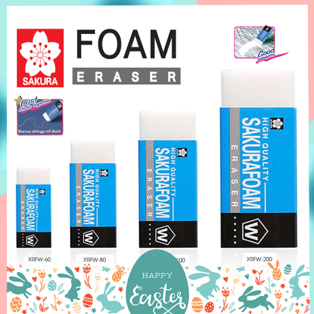 ยางลบโฟม SAKURA Foam Eraser