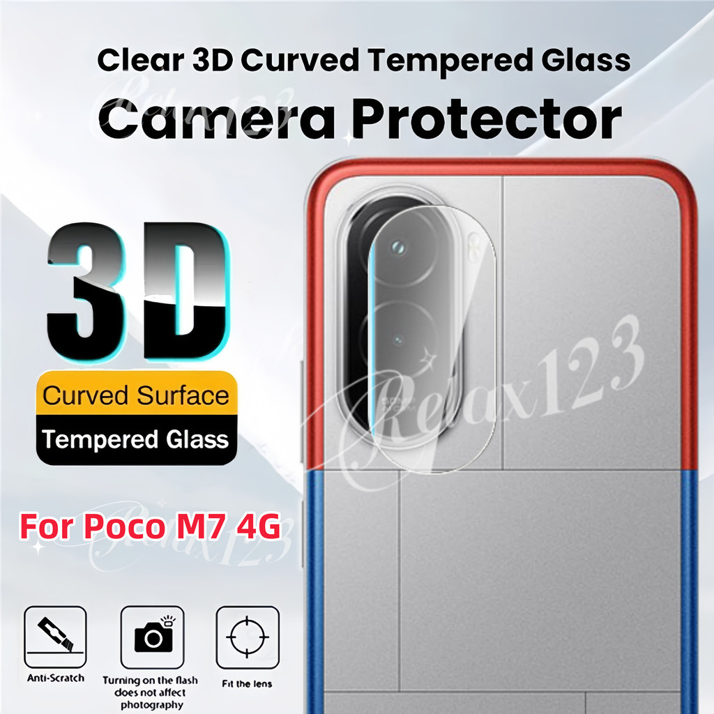 สําหรับ Poco M7 4G 2025 HD Clear กลับกล้องเลนส์สําหรับ Xiaomi Poco M7 4G Poco M7Plus Poco M 7 Plus M