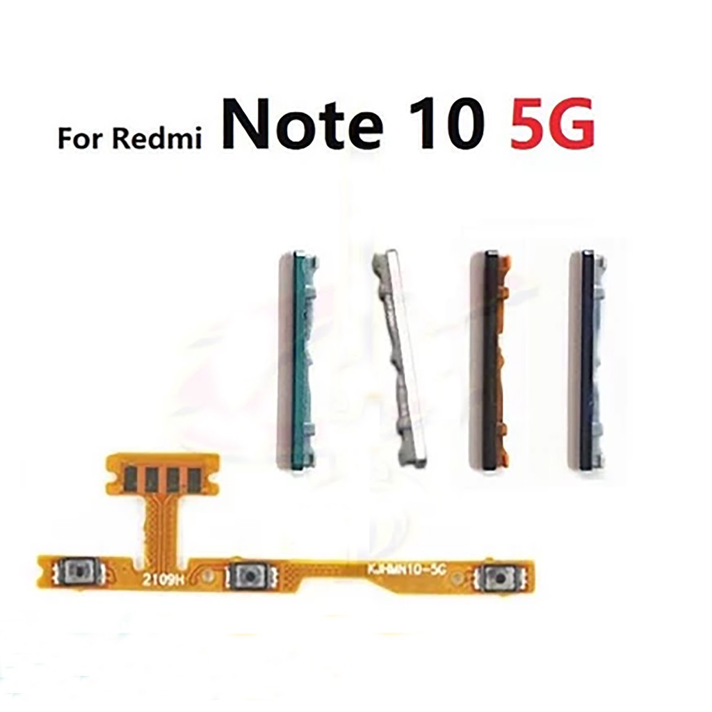 สายเคเบิล Flex ปุ่มปรับระดับเสียงด้านข้างเปิดปิดสําหรับ Redmi Note 10 5G