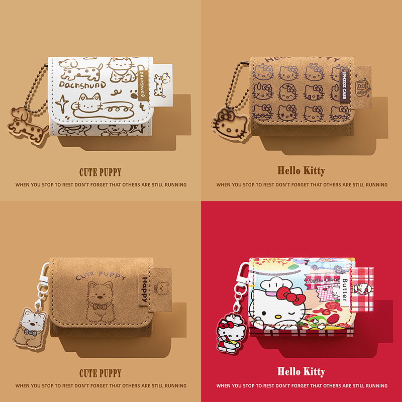For EDIFIER X5 Pro (2025) Case Cartoon Leather Soft Case Cute Cat Lanyard Suitable for EDIFIER X5 Pro 2025 Leather Protective Cover