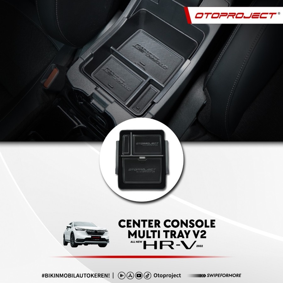≡อุปกรณ์เสริมเทรนด์͡o- [STMY4] กล่องคอนโซล Car All New HRV V2 Center Multi Tray Otopproject 2022 202