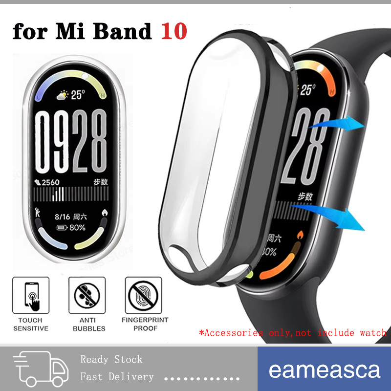 ฝากป้องกัน TPU For Smartwatch Mi Band 10 กีฬาป้องกันหน้าจอ อุปกรณ์เสริมป้องกันกันชน for Miband 10 NFC