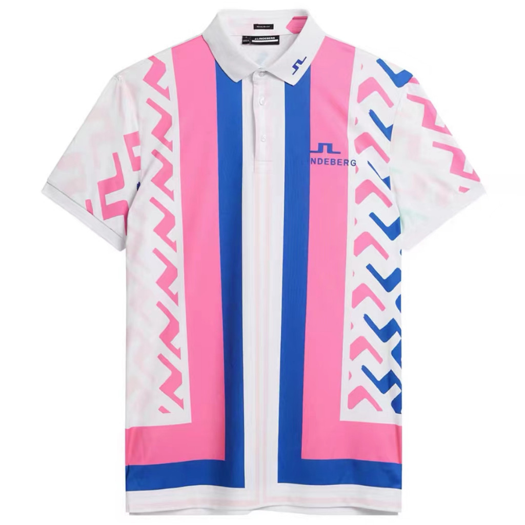 เสื้อโปโลกอล์ฟ.Short Sleeve Shirt Wallace พิมพ์เทคโนโลยีจาก J.Linderberg