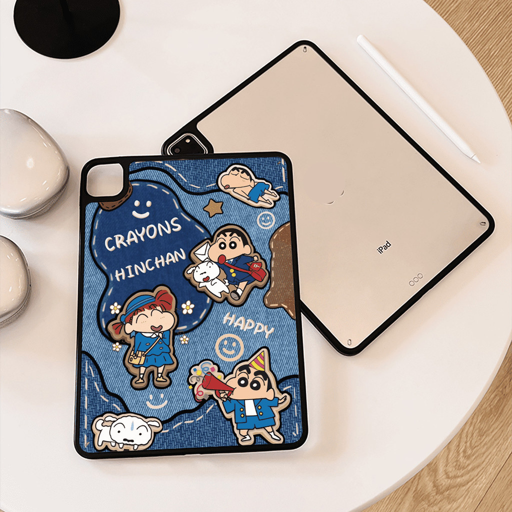 ปลอกอะคริลิคแข็งตลก Shin-chan Friends สําหรับ Mini6 Mini7 A17Pro IPad 5 6 7 8 9 10 11 A16 Air 2 3 4 5 6 Air 11 M2 Pro10.5 10.2" Pro11 2018 2020 2021 2022 M4 Pro13 2024 2025