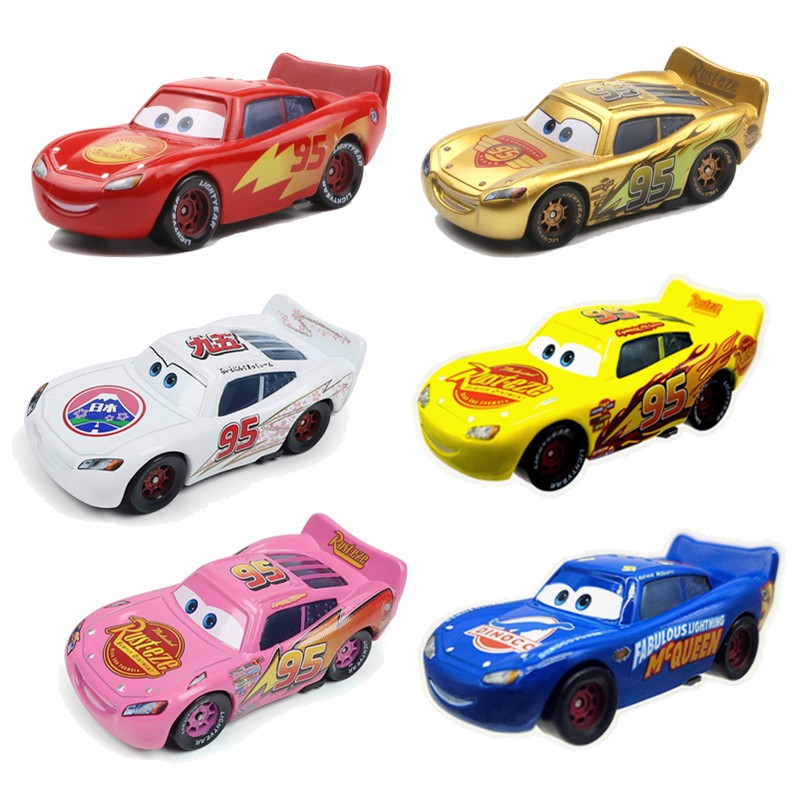 Pixar Cars Japanese Cherry Travel Golden Lightning McQueen 1:55 รถเหล็กDiecast