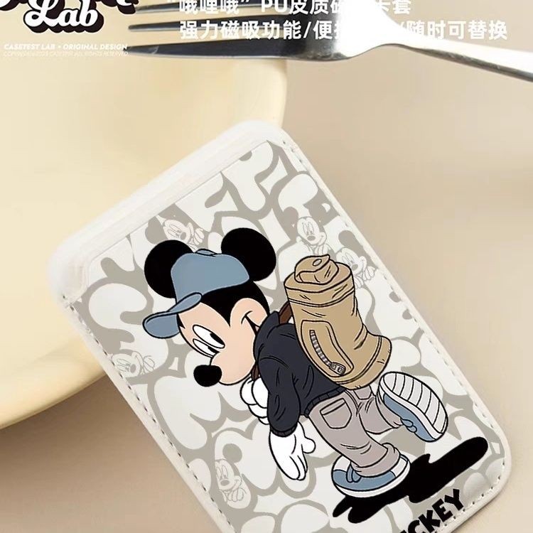 การ์ตูนรุ่นใหม่ MagSafe Magsafe กระเป๋าบัตรดูดหนังสำหรับแอปเปิ้ล iphone13promax