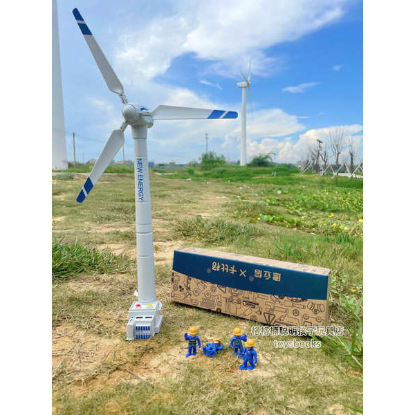 Delixin รถบรรทุกสําหรับงานหนักรถบรรทุกกังหันลมขนาดใหญ่เครื่องกําเนิดไฟฟ้าพลังงานลม Windmill Clockwork ดึงกลับของเล่นรุ่นเด็กของขวัญ
